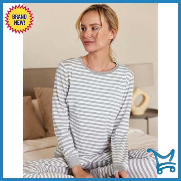 Nursing Pajama Set Long Sleeve Maternity Sleepwear Thermal Underwear - Picture 6 of 8